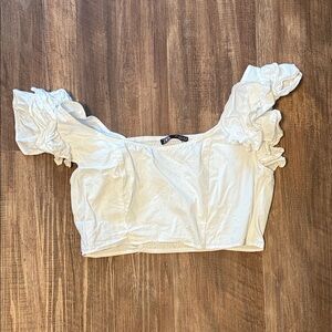 Zara Cropped Puffed Shirt